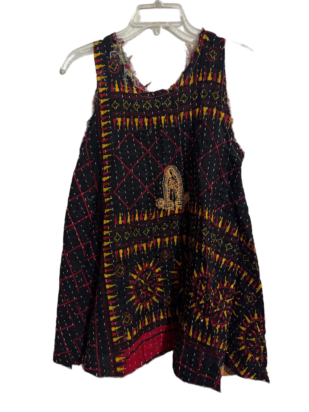 Virgin of Guadalupe Embroidered Kantha Tank Top